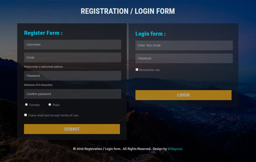 Event registration form template free